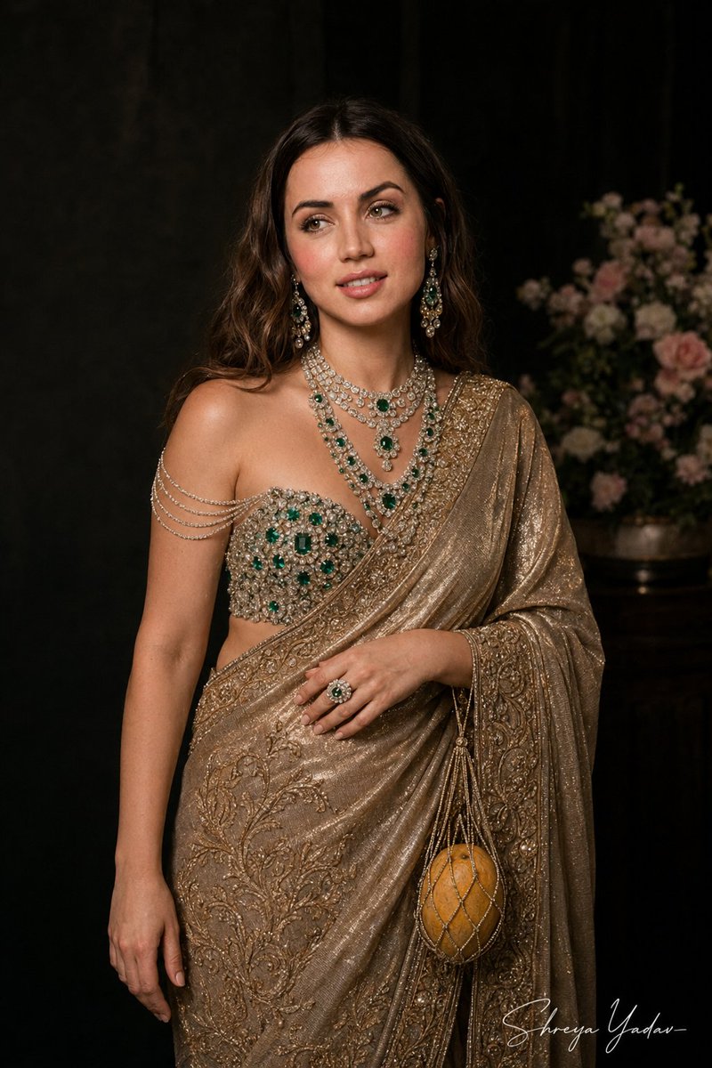Couture Saree Cinematic Fashion Portrait