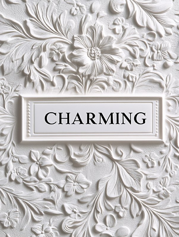 Embossed Floral Pattern with “CHARMING”