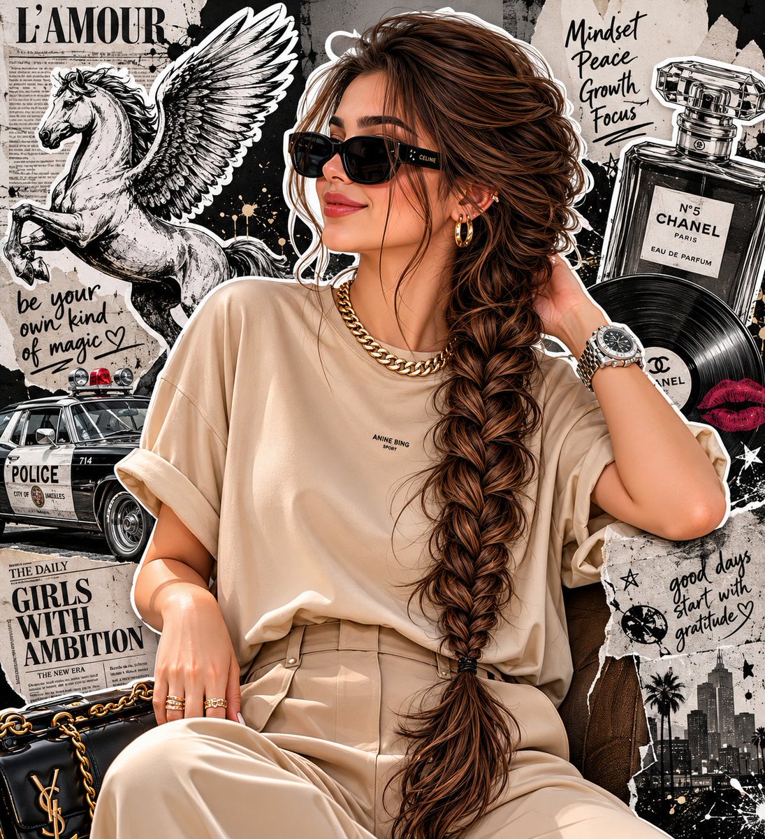Grunge Fashion Editorial Collage