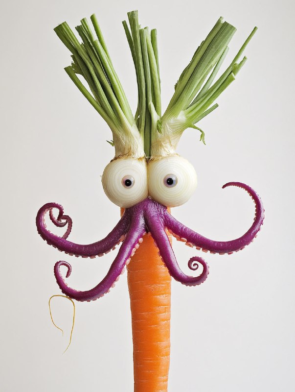 Face with Onion Eyes and Carrot Nose