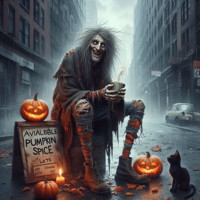 Halloween Dystopian Pumpkin Spice Guy