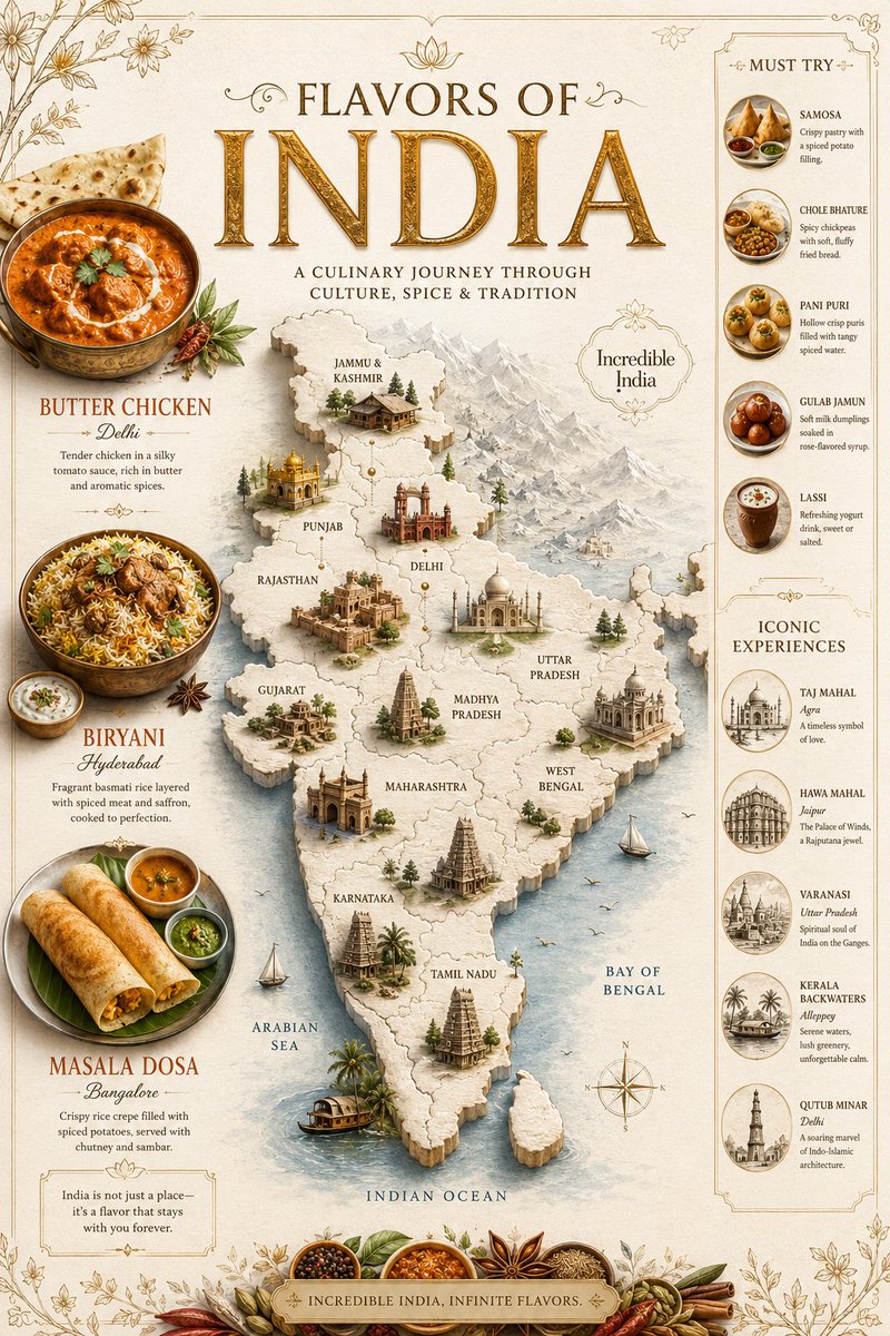Flavors of India Travel Infographic