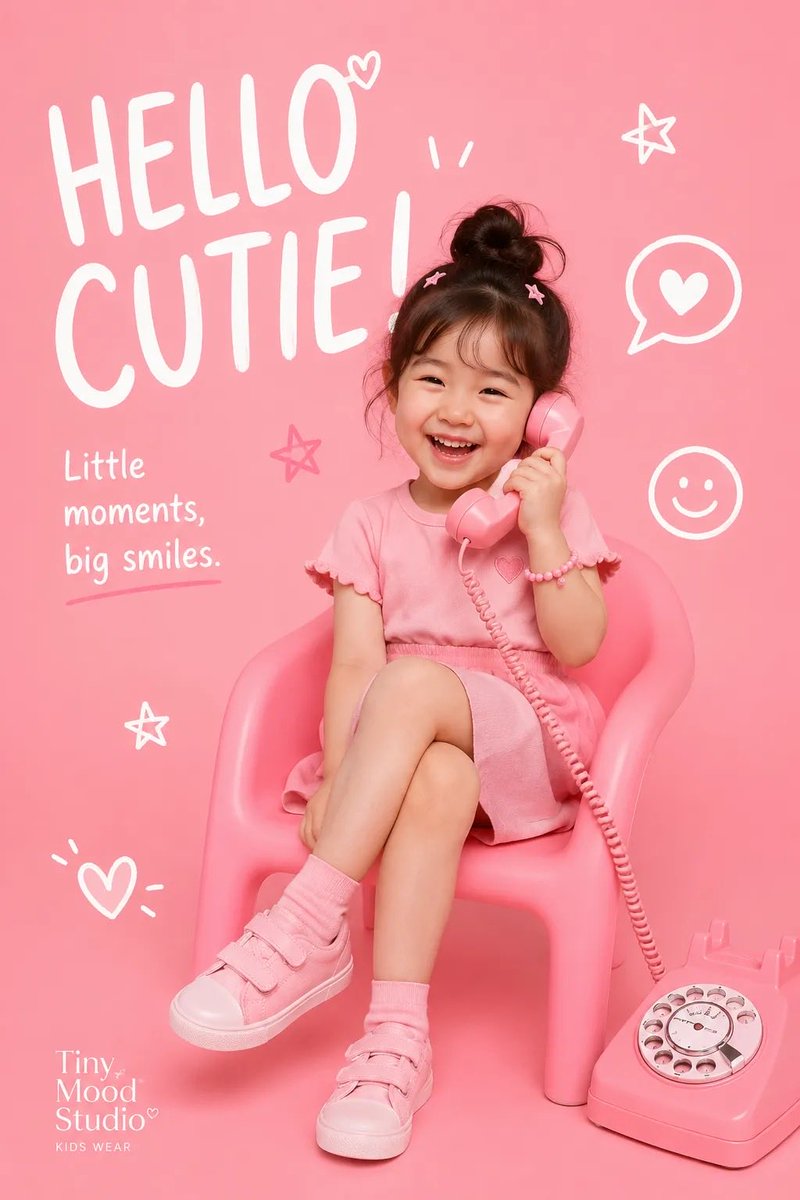 Kids Fashion Editorial Poster