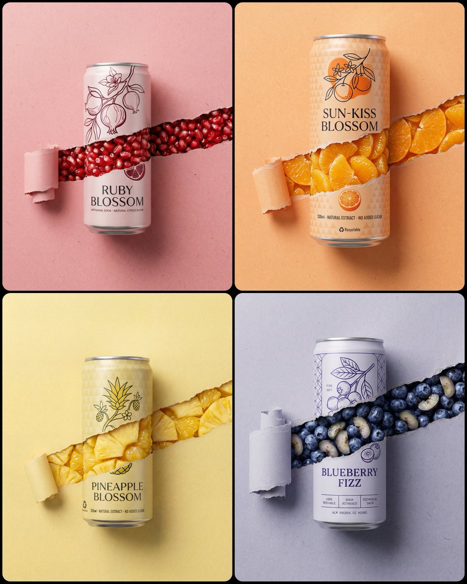 Torn Soda Can Fruit Ad