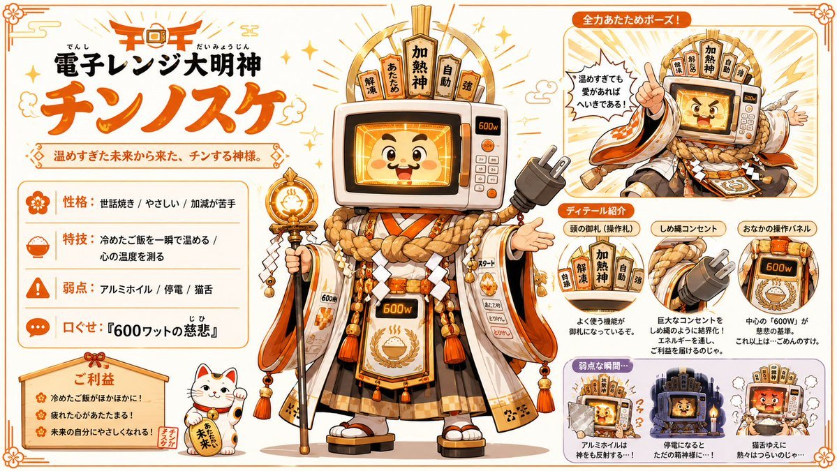 Microwave Deity Character Design Poster