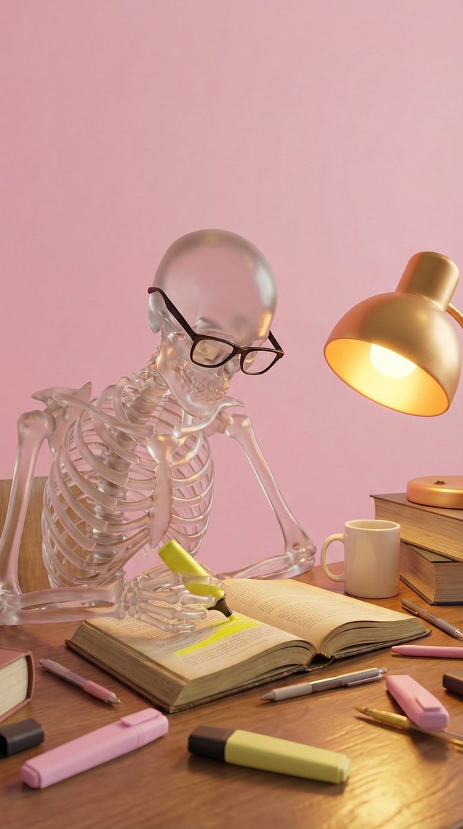 Glass Skeleton Study Desk