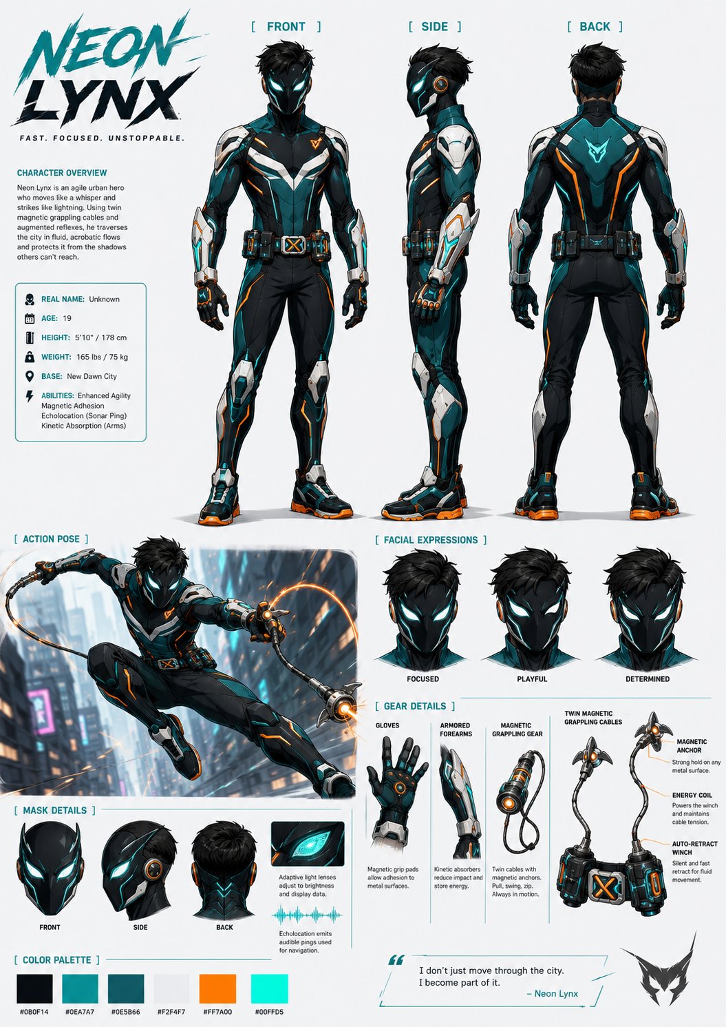 Animated Character Design Sheet