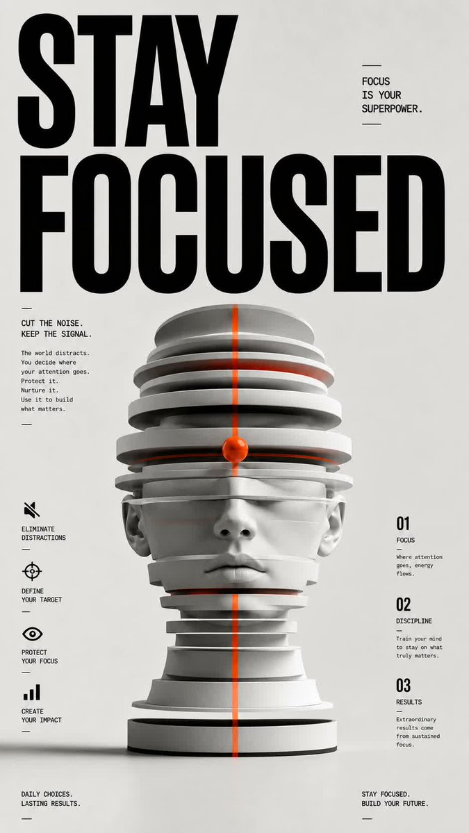 Stay Focused Editorial Poster