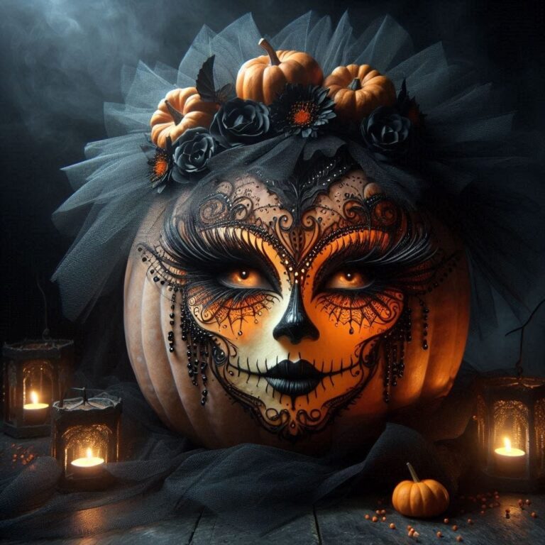 Spooky Pumpkin with Elegant Details