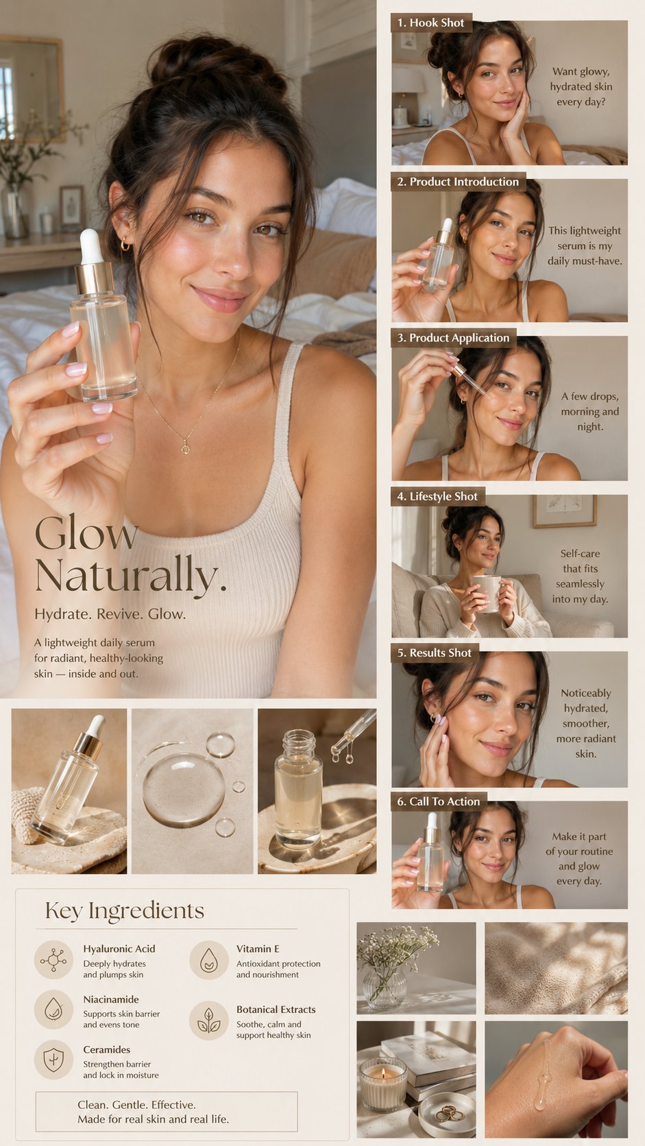 Skincare UGC Storyboard Board