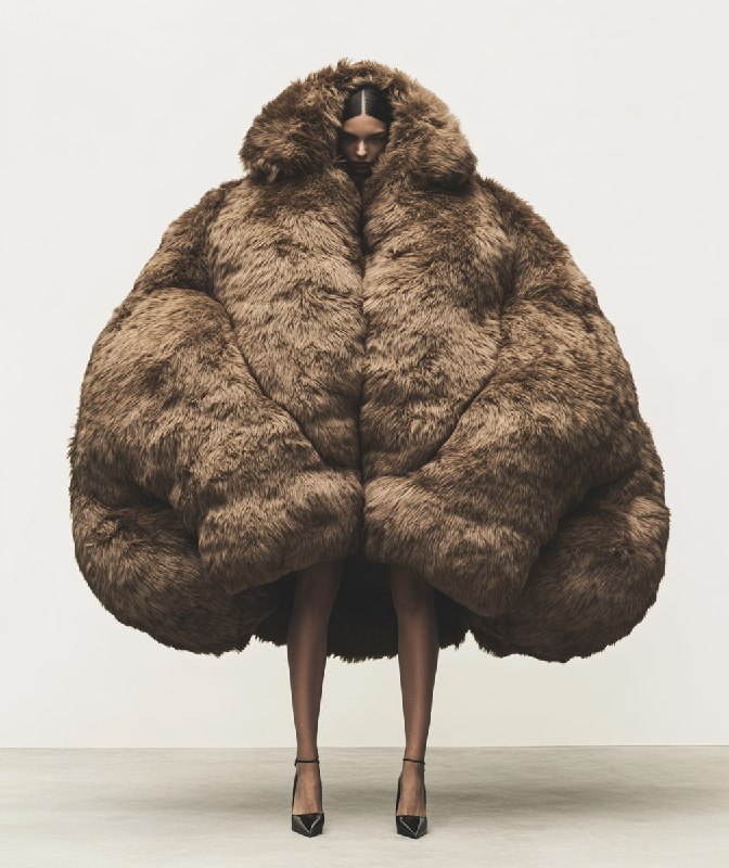 Oversized Jacket with Bear Paw Back