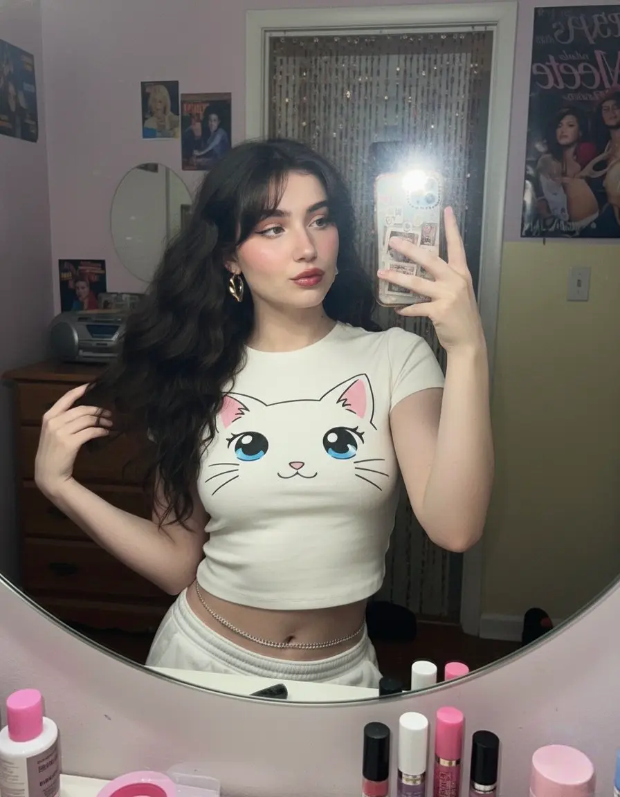 Y2K Nostalgic Mirror Selfie