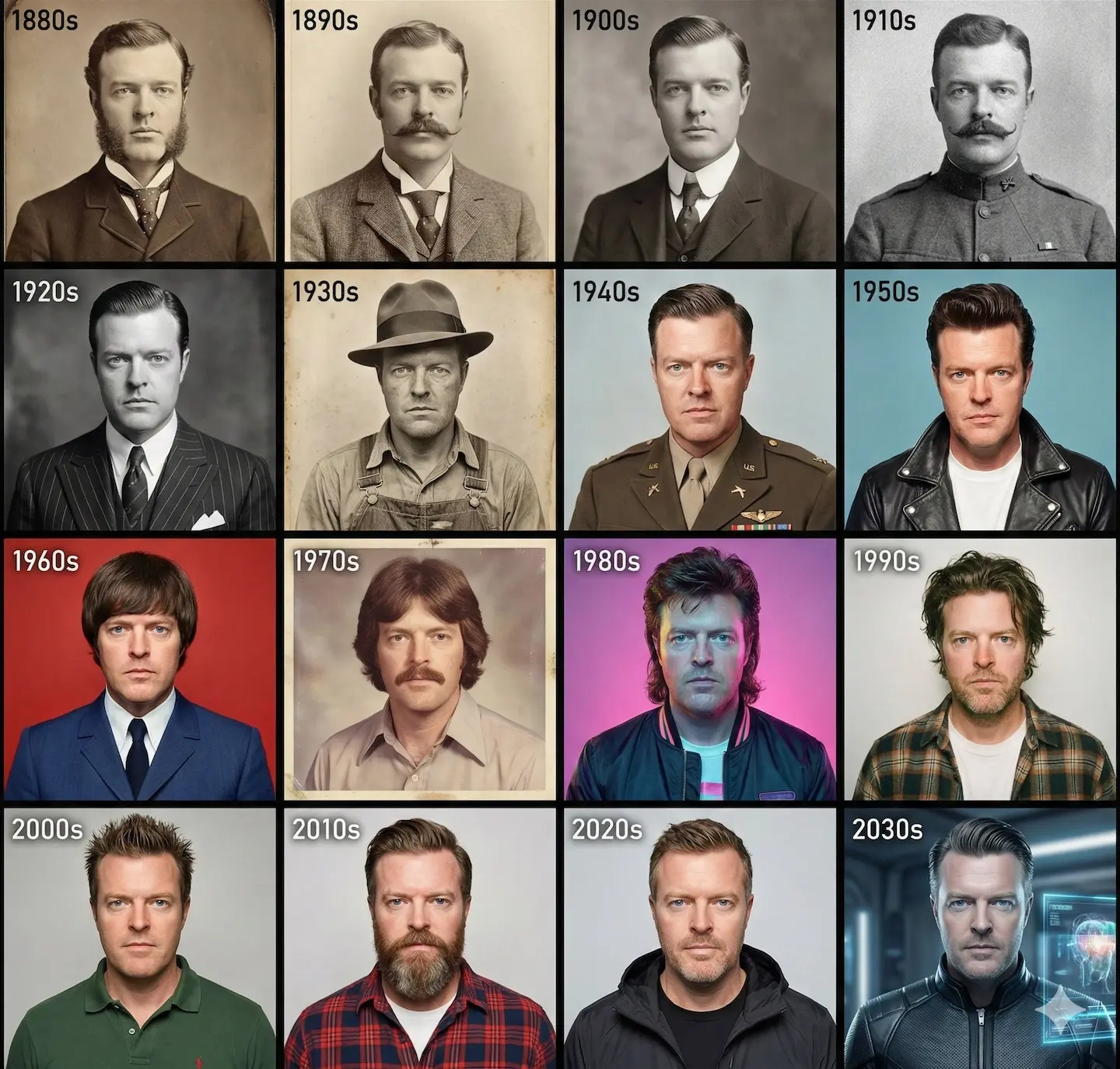 Historical Style Evolution Grid