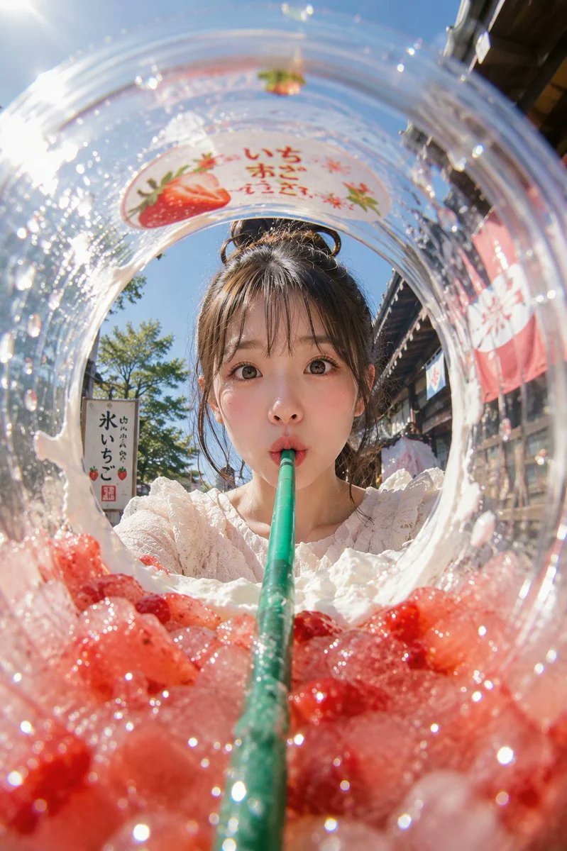 In Glass Fisheye Summer Iced Drink Ad