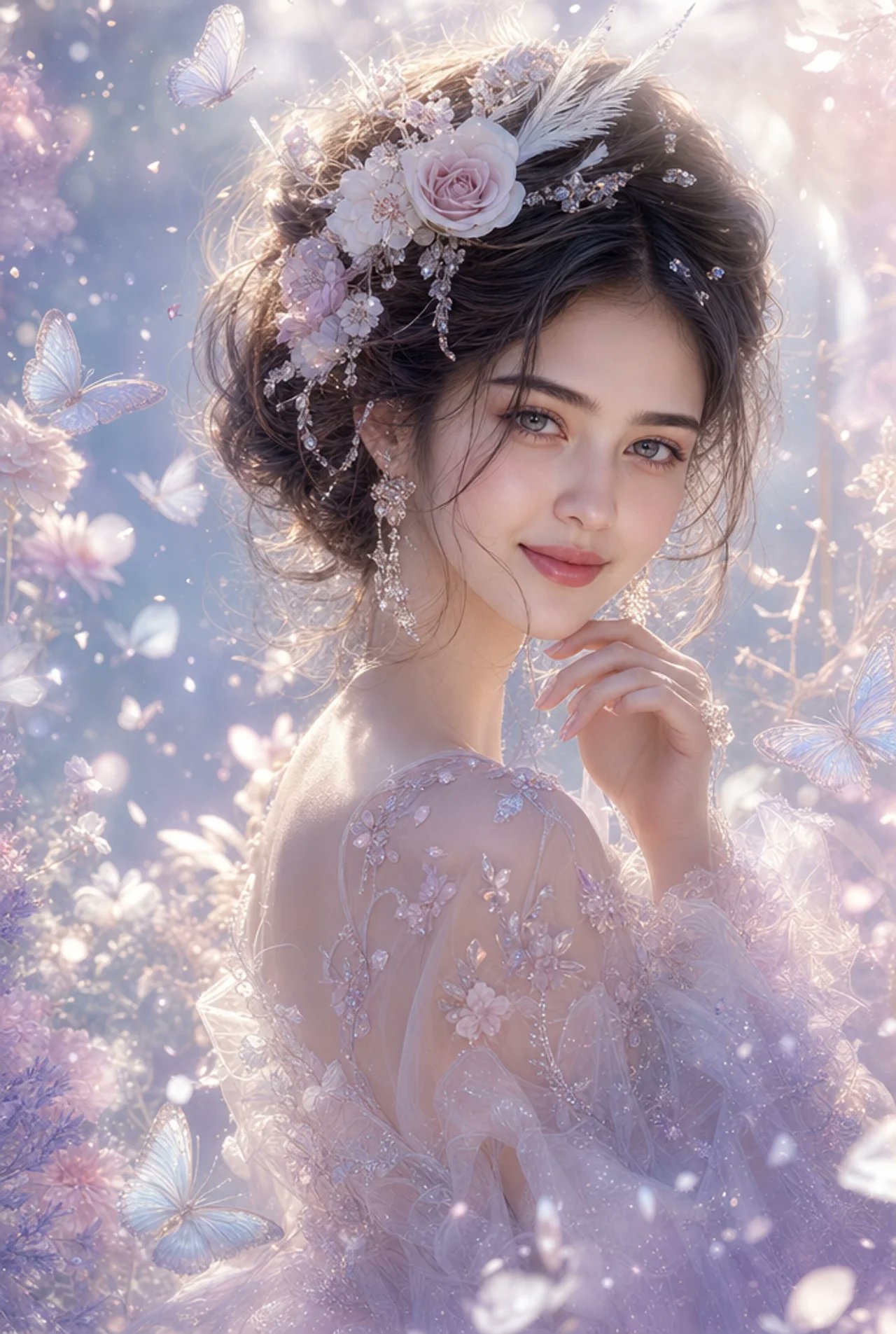 Dreamy Flower Crown Wonderland Portrait