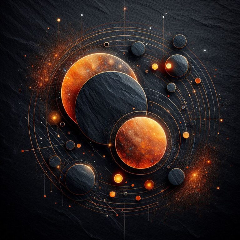 Celestial Orange and Black Circles