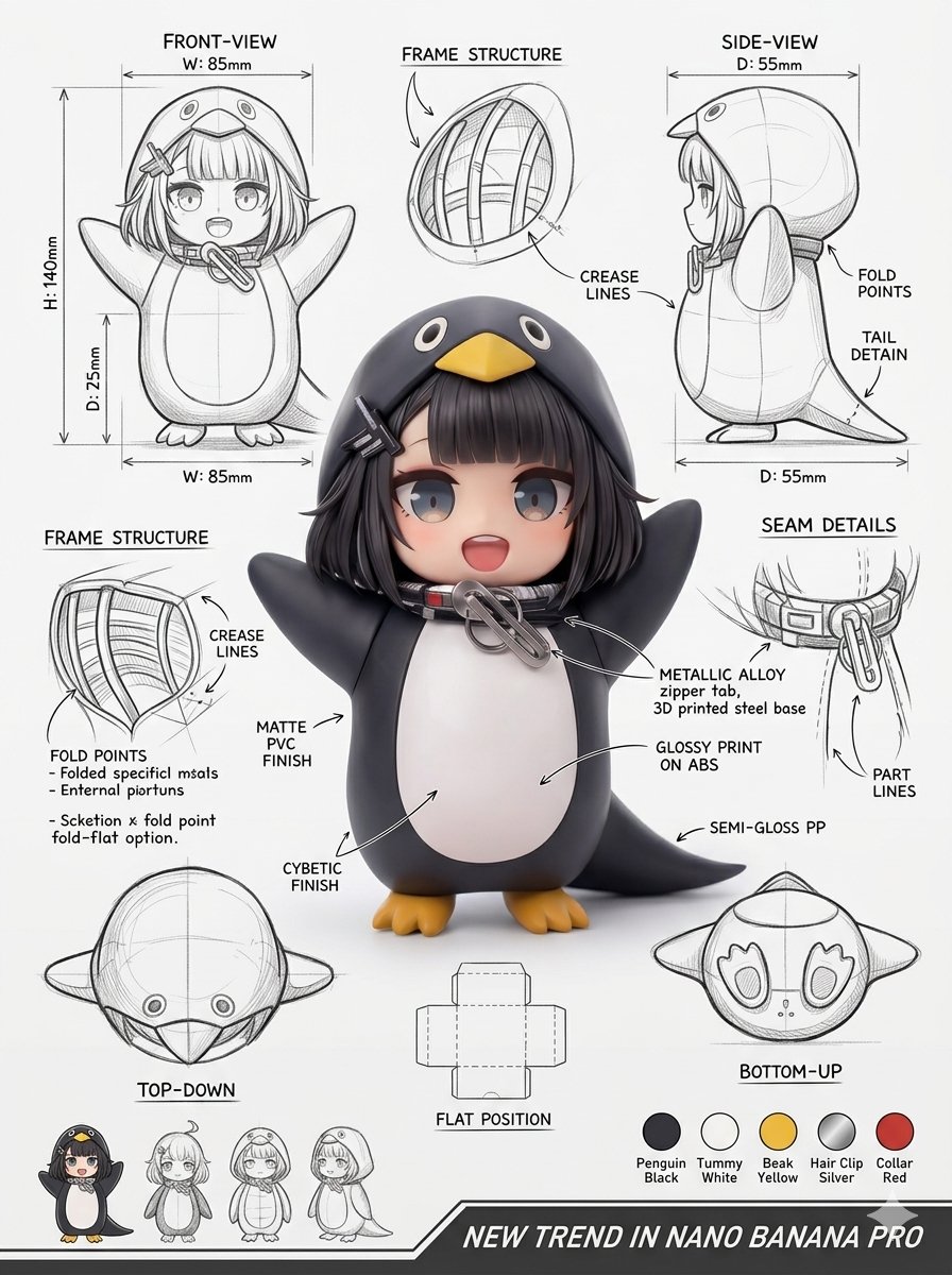 Penguin Shaped Packaging Structure Board