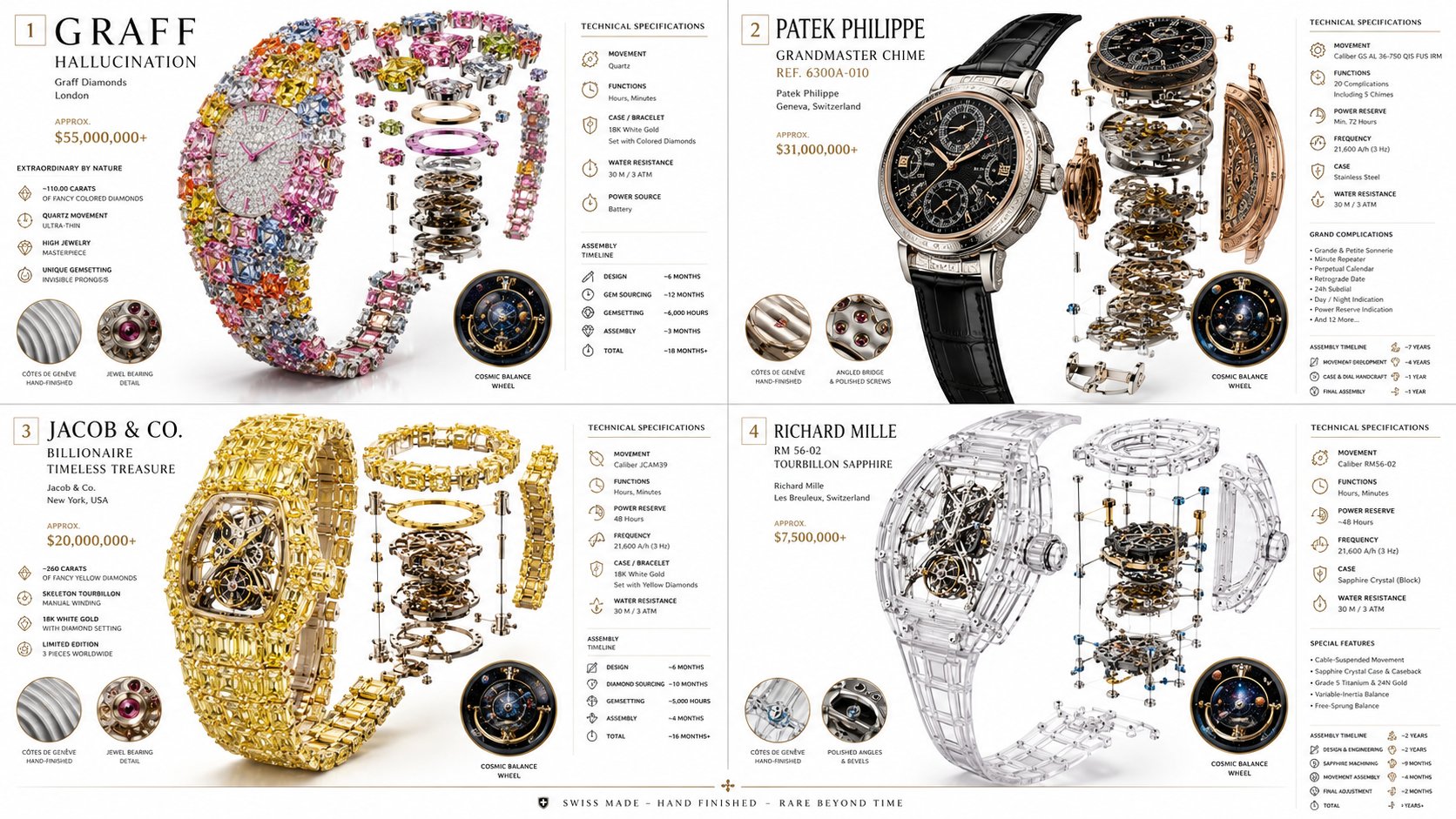 Luxury Mechanical Watch Technical Catalog