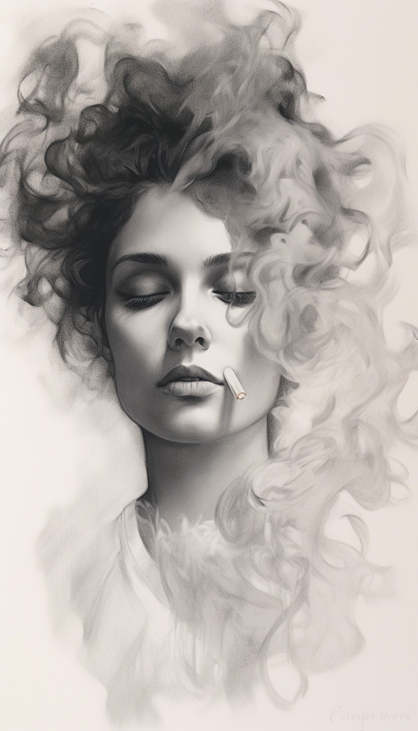 Portrait of a Woman in Smoke