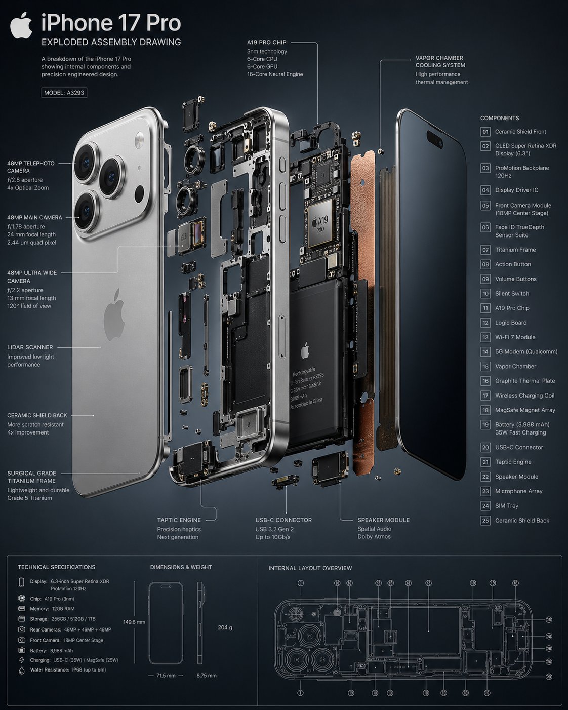 Phone Exploded View Diagram