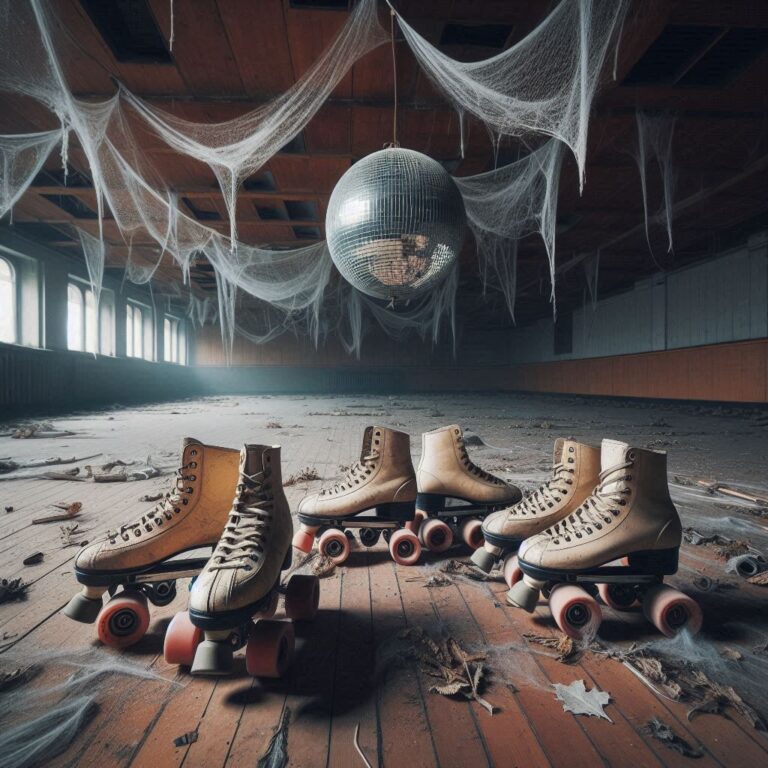 Abandoned Roller Skating Rink with Disco Ball