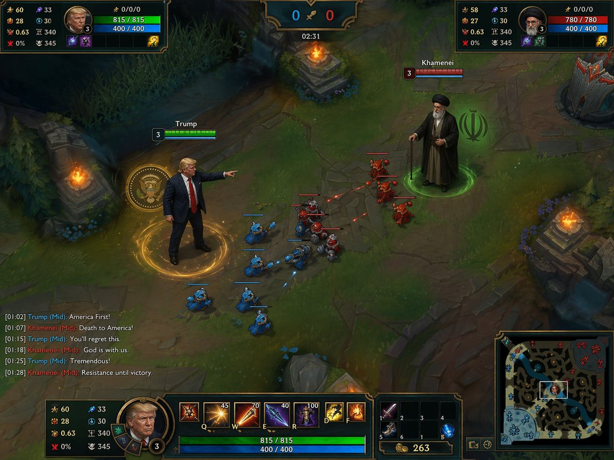 League of Legends Trump Versus Khamenei Mid Lane