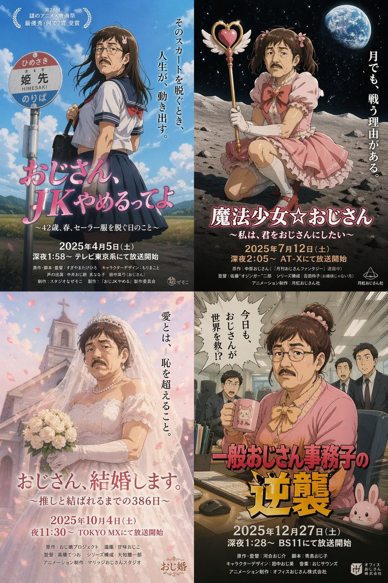 Absurd Surreal Crossdressing Uncle Poster