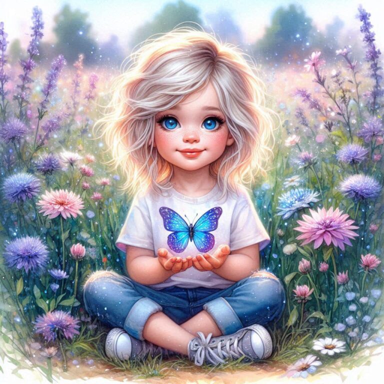 Beautiful Hyper Realistic Girl Field
