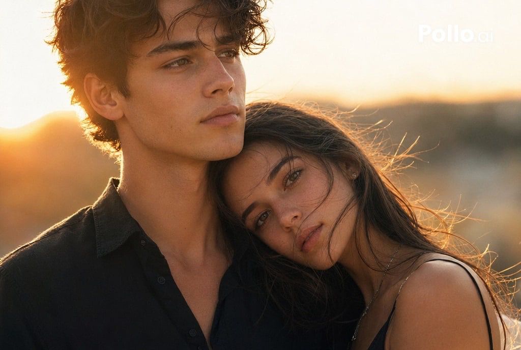 Social Media Post - Cinematic Sunset Couple Close-Up
