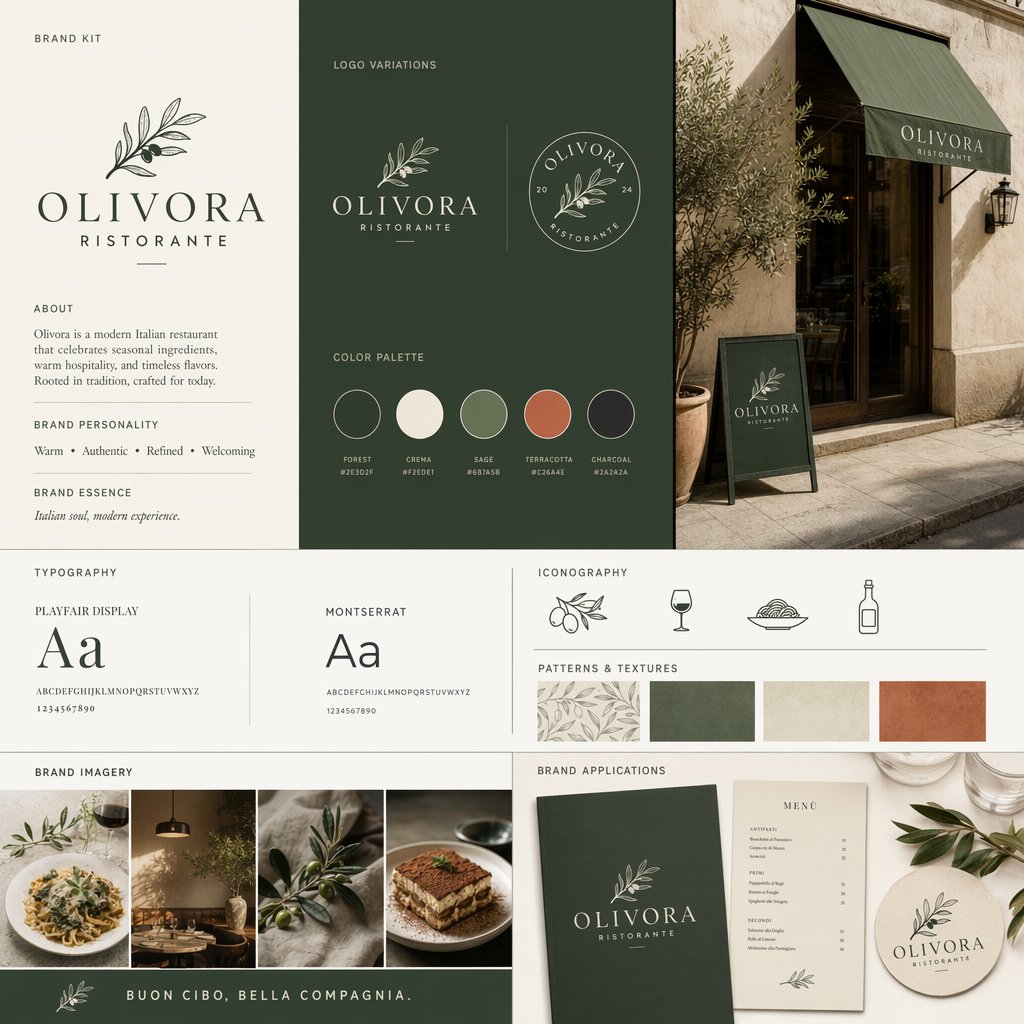 Infographic / Edu Visual - Italian Restaurant Brand Kit Board