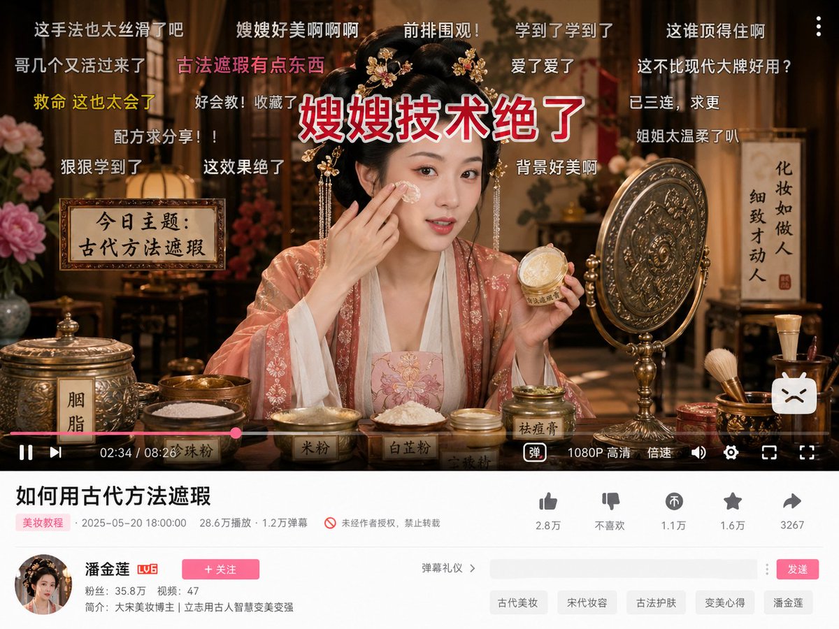 YouTube Thumbnail - Anachronistic Beauty Tutorial