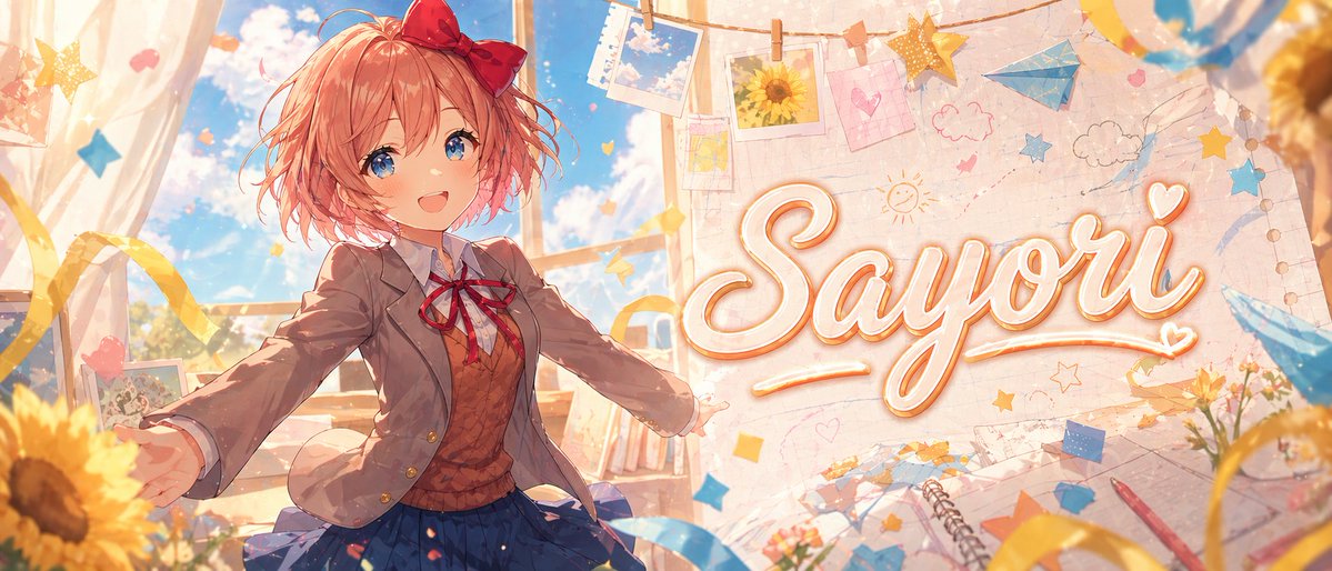 YouTube Thumbnail - Dreamy Anime Sayori Banner