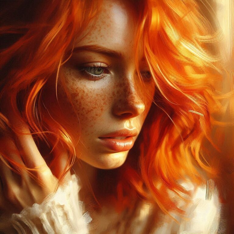 Charming Woman Lost in Thought
