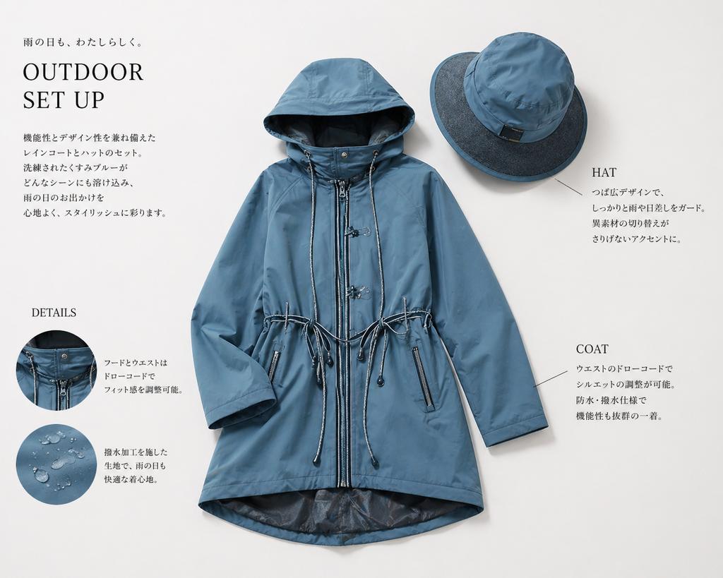 E-commerce Main Image - Japanese Rainwear Catalog Layout