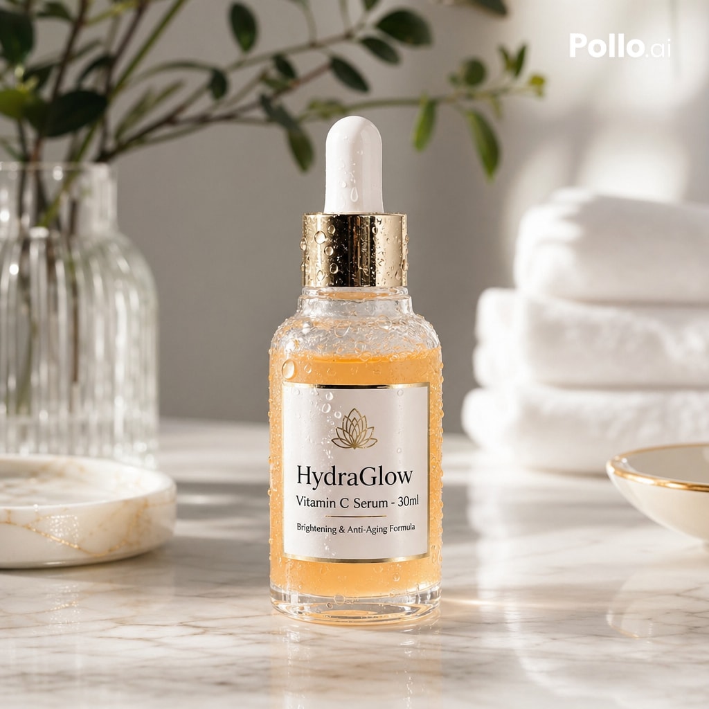 E-commerce Main Image - Luxury Vitamin C Serum Product Shot