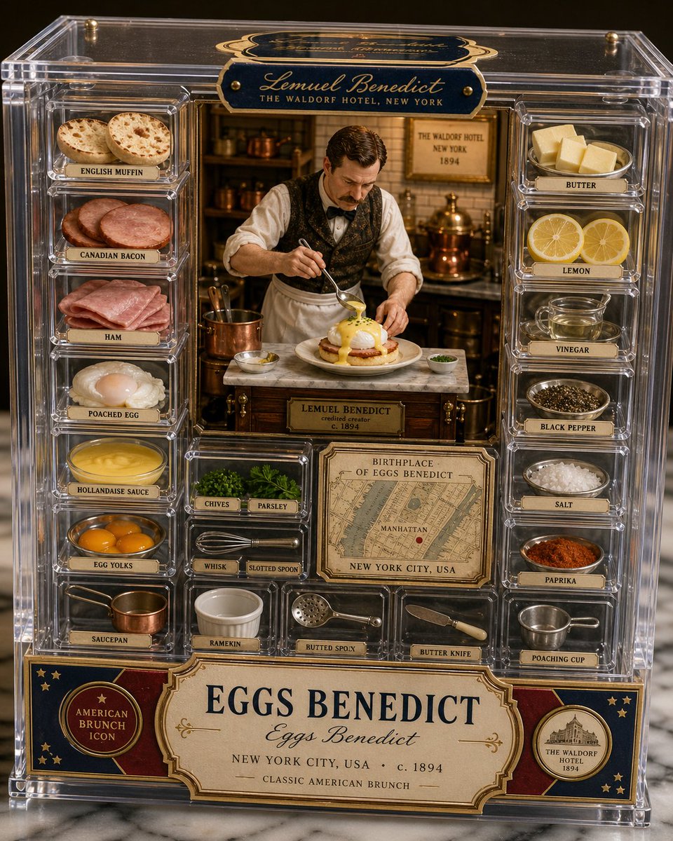 E-commerce Main Image - Luxury Eggs Benedict Diorama Box