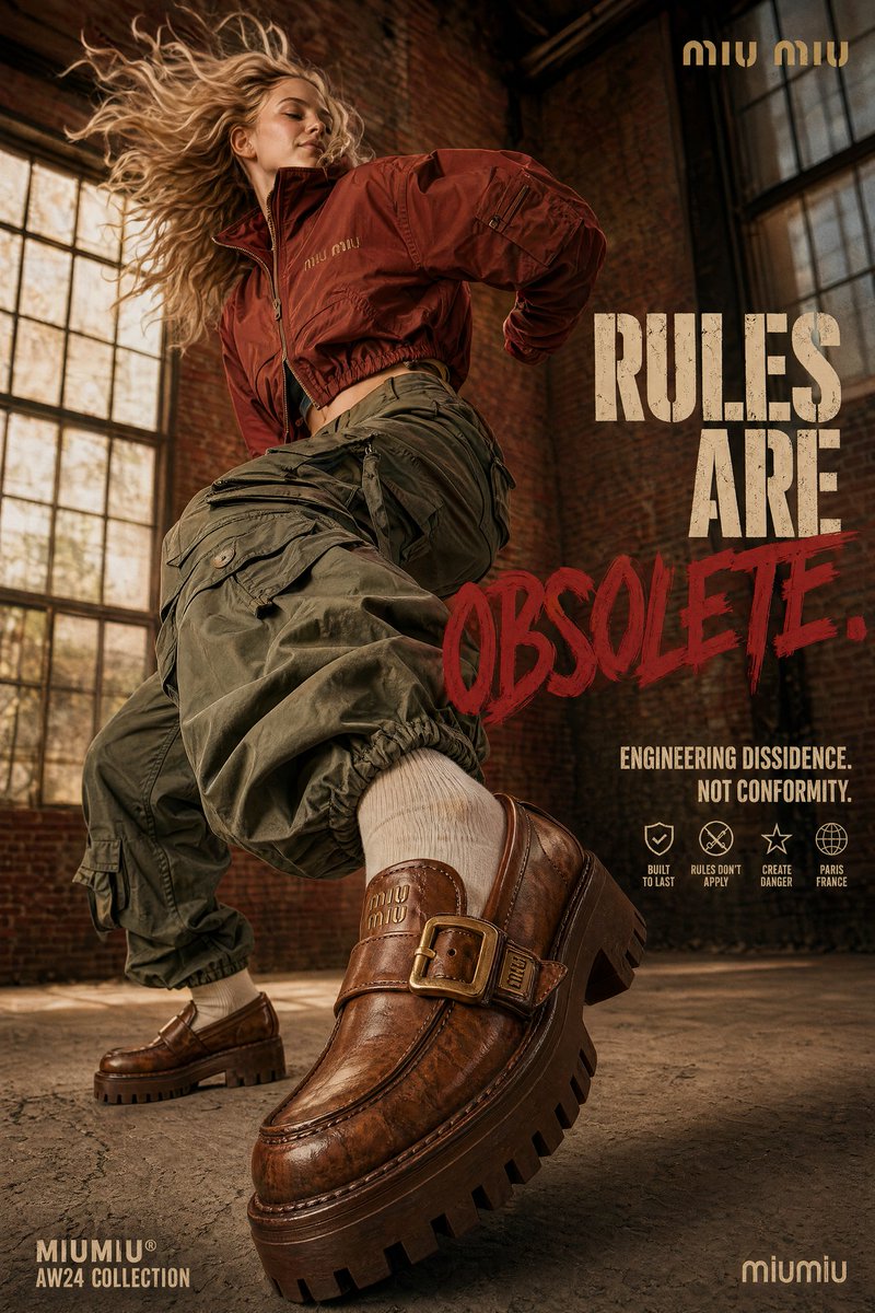 Rule Breaking Platform Loafer Ad Campaign