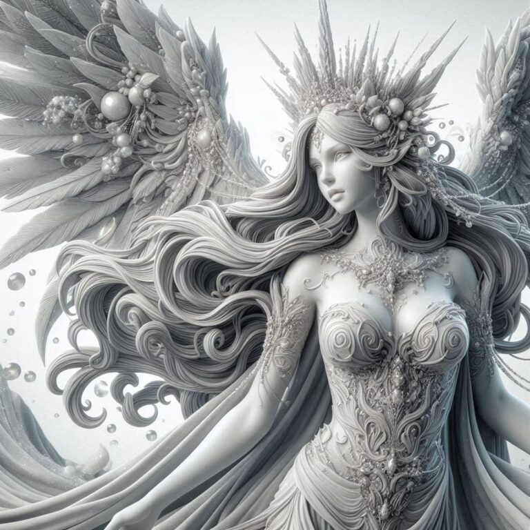 Ethereal Statue of Mythical Woman