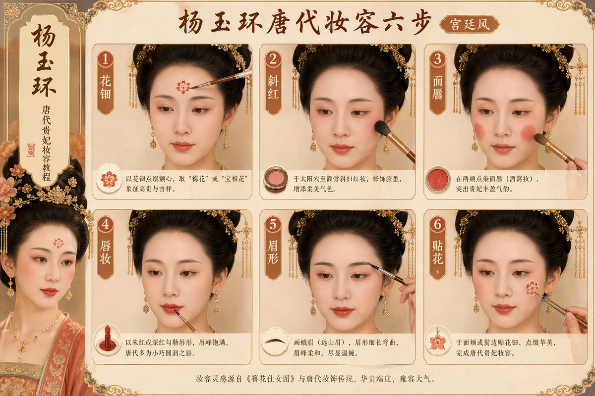 Tang Dynasty Consort Six Step Stunning Palace Makeup