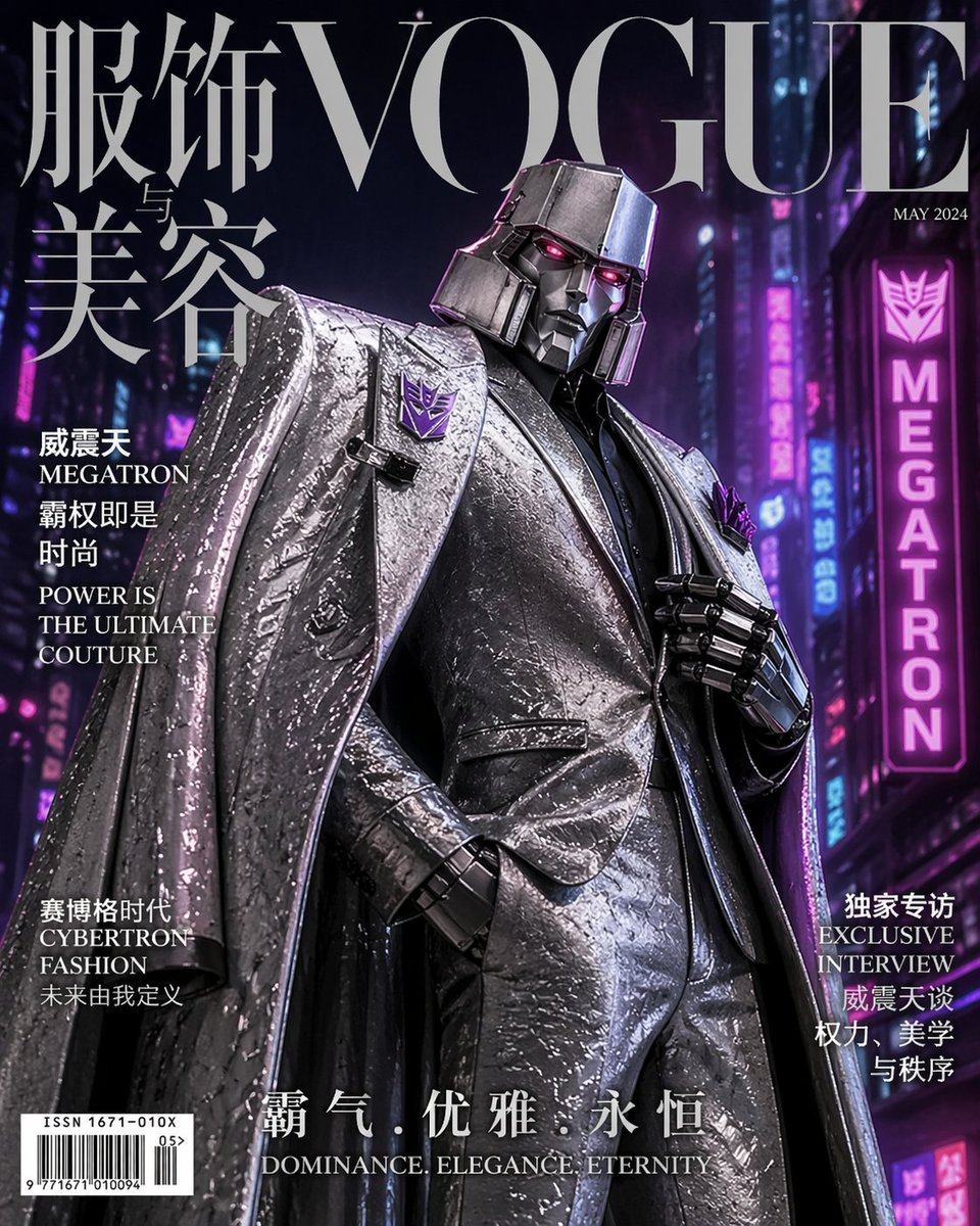 Megatron Haute Couture Suit Fashion Editorial