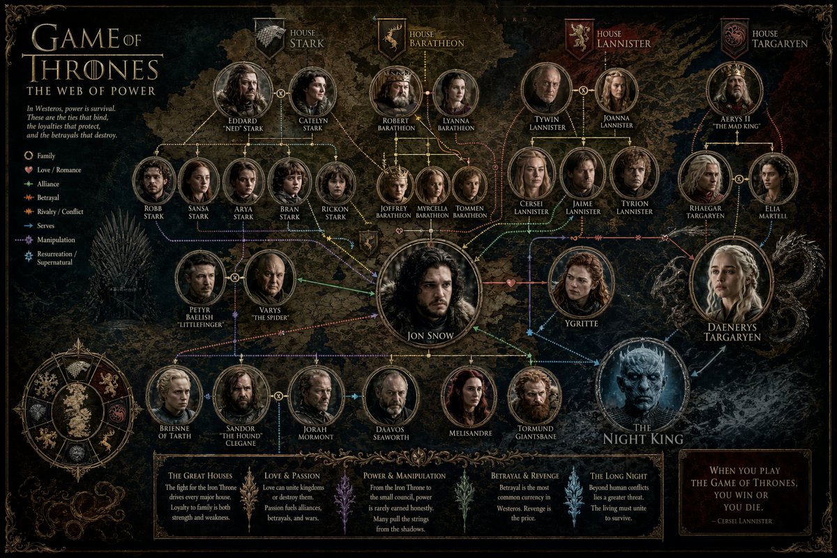 Epic Dark Character Relationship Poster