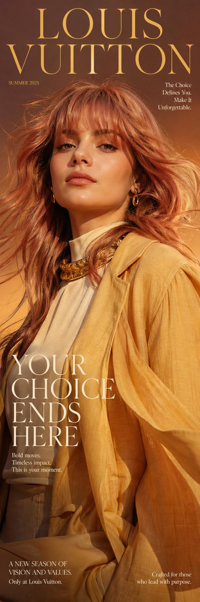 Louis Vuitton Style Luxury Summer Magazine Cover