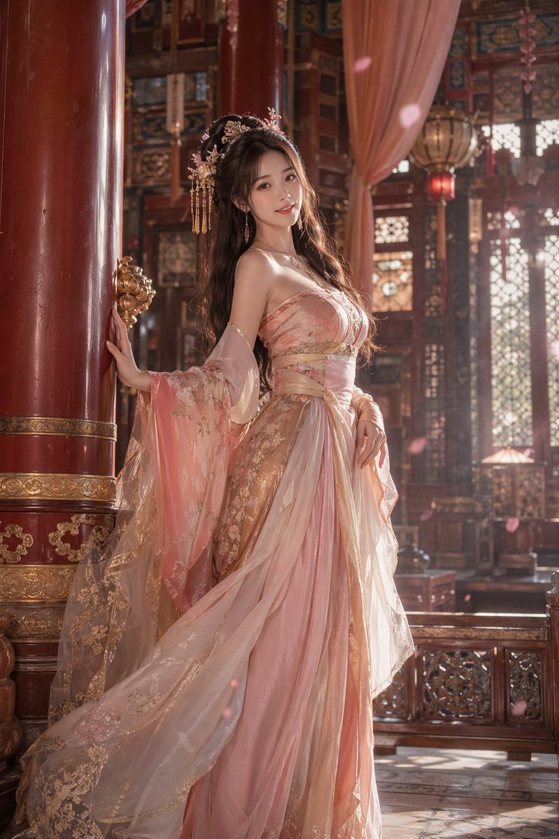 Tang Style Hanfu Beauty Palace Stunning Photography