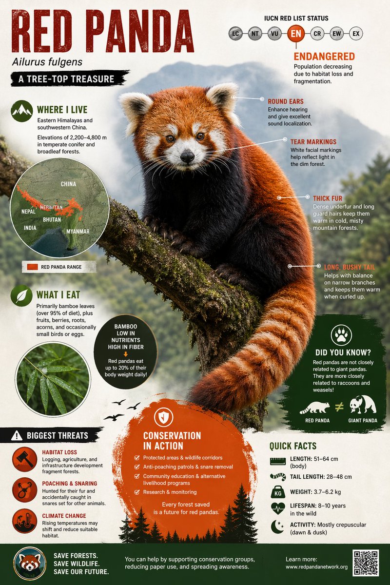 Endangered Animals Photorealistic Visual Guide