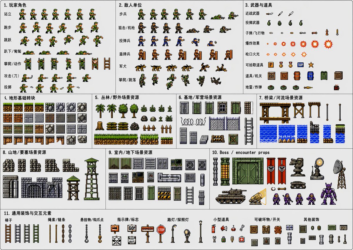 Army Men Full Scene Pixel Asset Collection