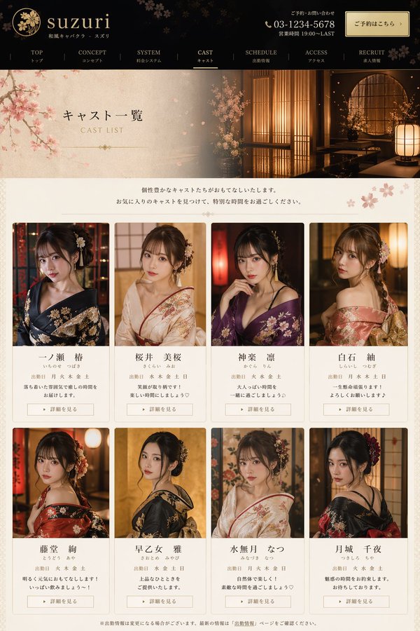 Japanese Style Kabuki Bar Singer Listing Page