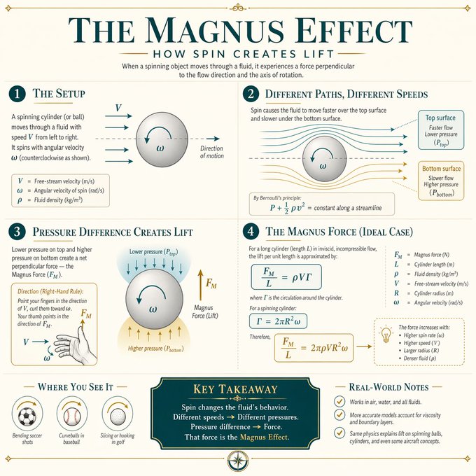 Minimal Academic Style Magnus Effect Science Diagram