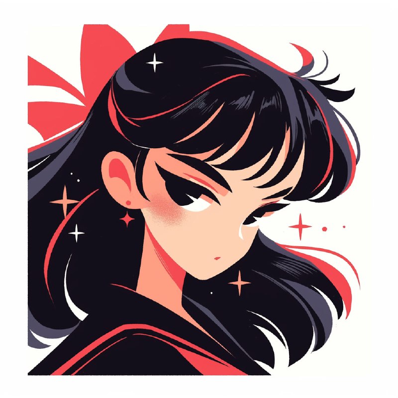 Sailor Mars Cute Sticker Illustration