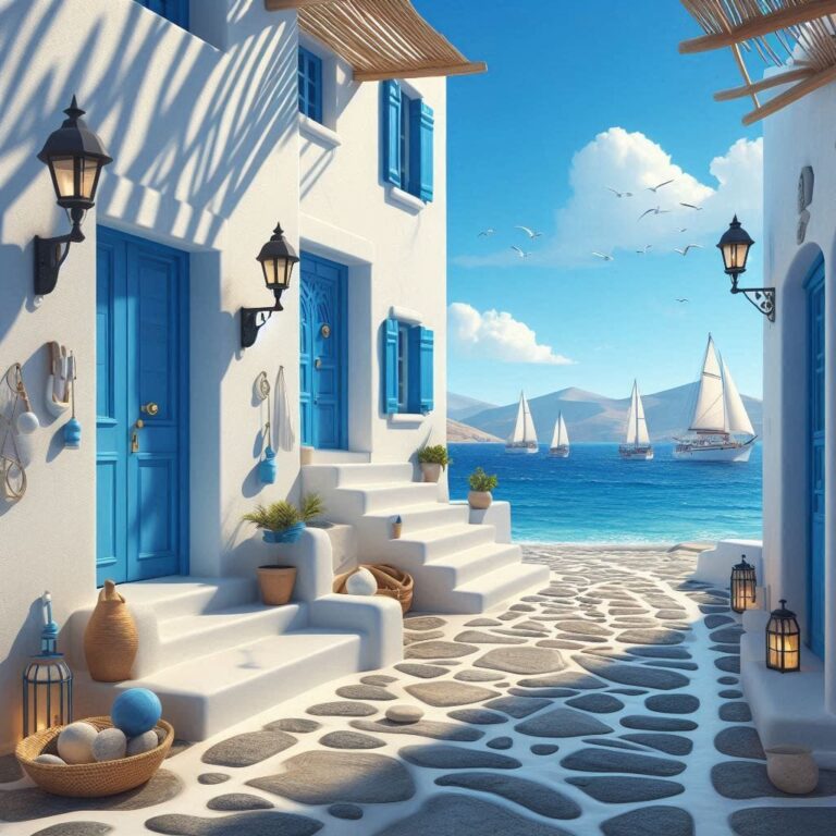 Picturesque Greek Island Scene