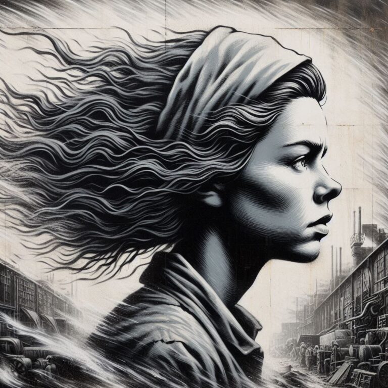 1940s British Woman in Banksy Style